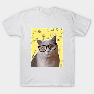 Intelectual cat T-Shirt